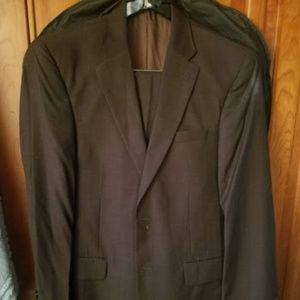 brown wool suit